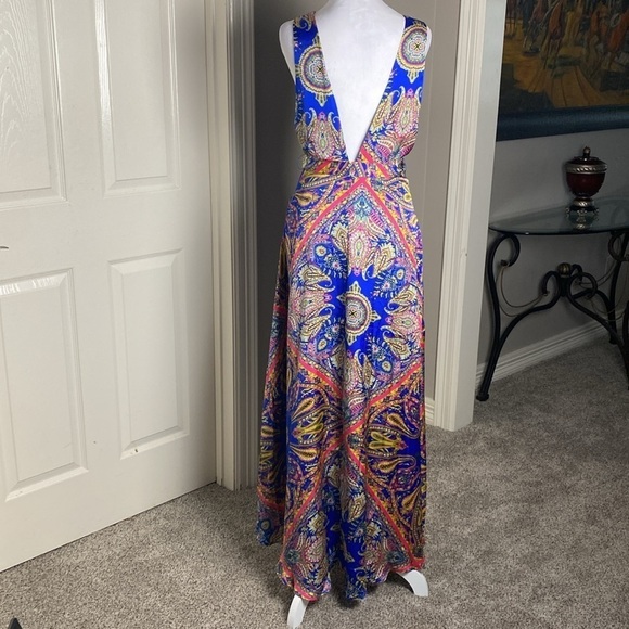 Forever 21 Juniors Blue sleeveless long maxi dress size M - Picture 9 of 14